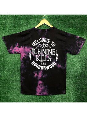 Ice Nine Kills pink/black Tie-Dye T-Shirt Size Large